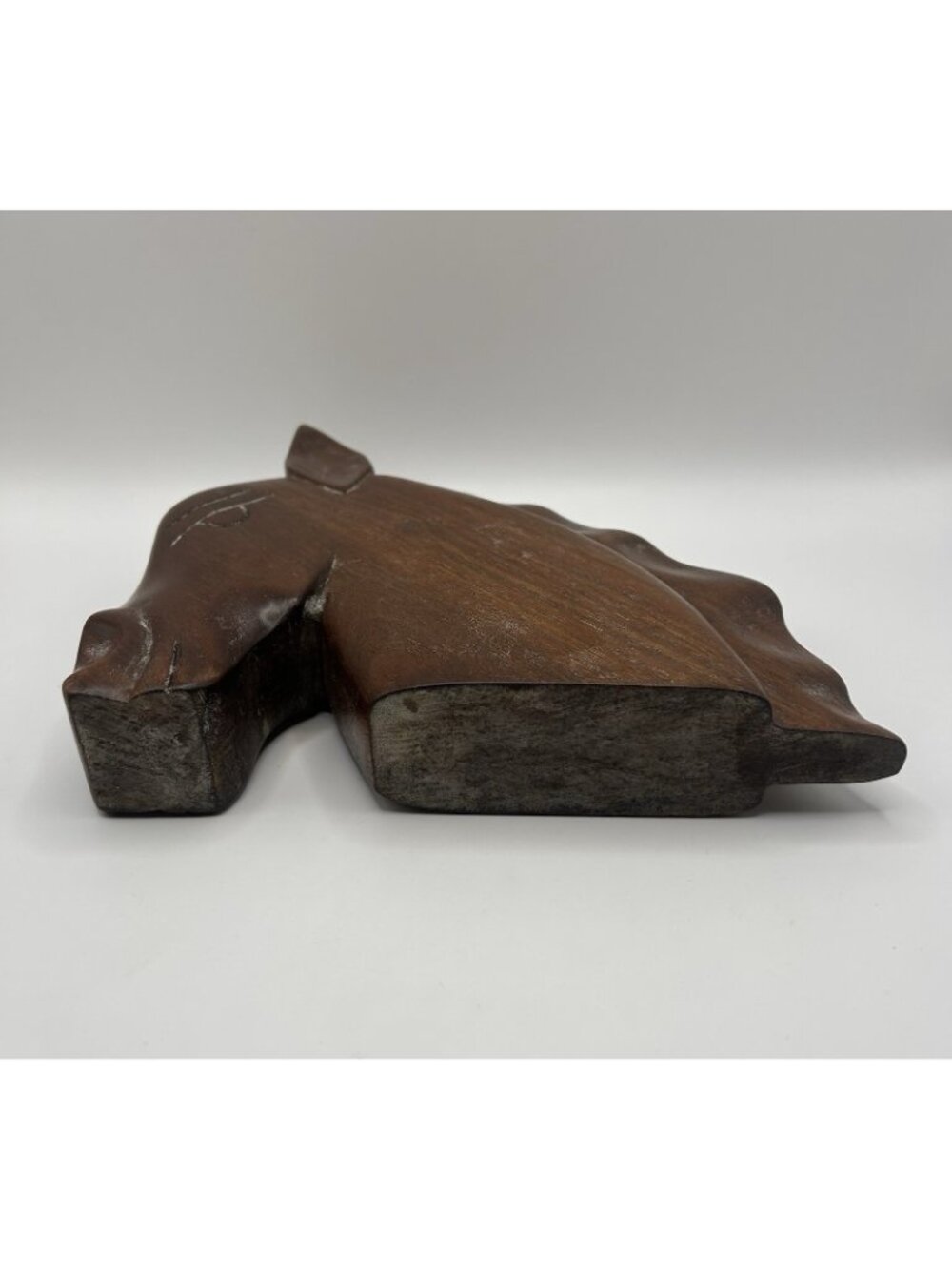 Wood Horse Head Sculpture Mid Century Modern Hand Carved Figurine MCM Rustic - Picture 8 of 14